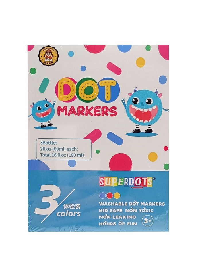 Детские точечные маркеры 35506, 3 цвета по 60 мл. No Brand (339776503)