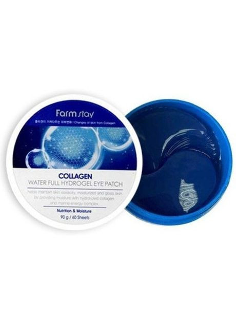 Гідрогелеві патчі для шкіри навколо очей із колагеном Collagen Water Full Hydrogel Eye Patch 60 шт. FarmStay (366973216)