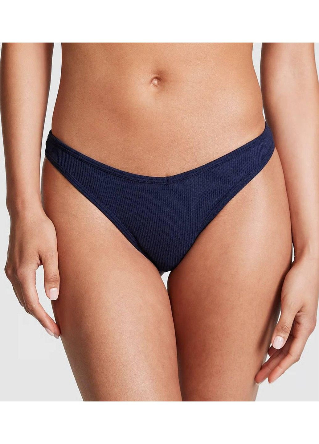 Трусики-стрінги жіночі PINK темно-сині XS Victoria's Secret (316659400)
