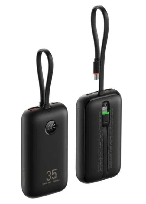 Зовнішній акумулятор (Power Bank) W1188 10000mAh 35W Black Veger (397835585)