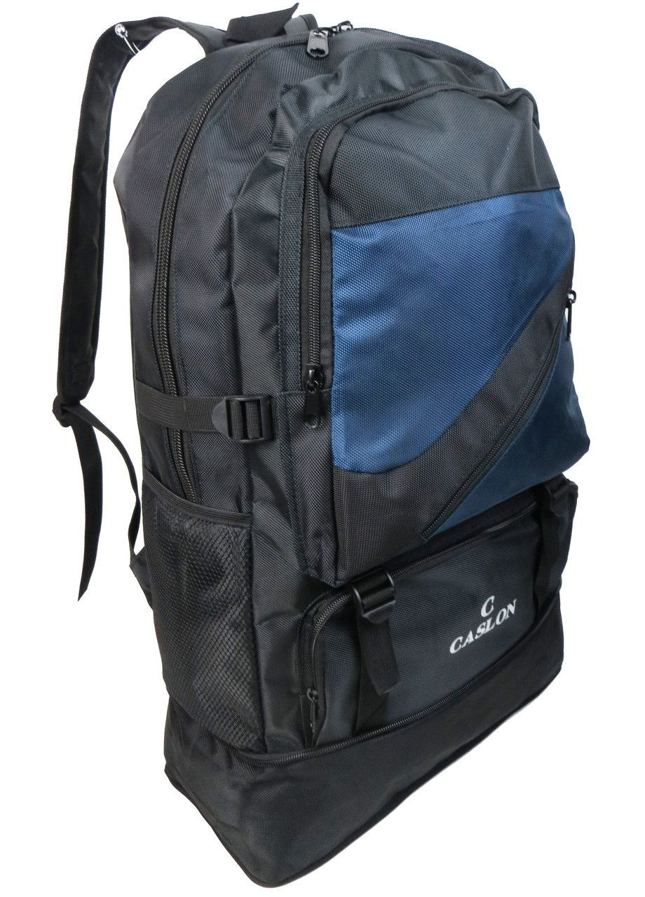 Рюкзак туристический с возможностью увеличения S9802 40L Черный с синим Caslon (297643279)