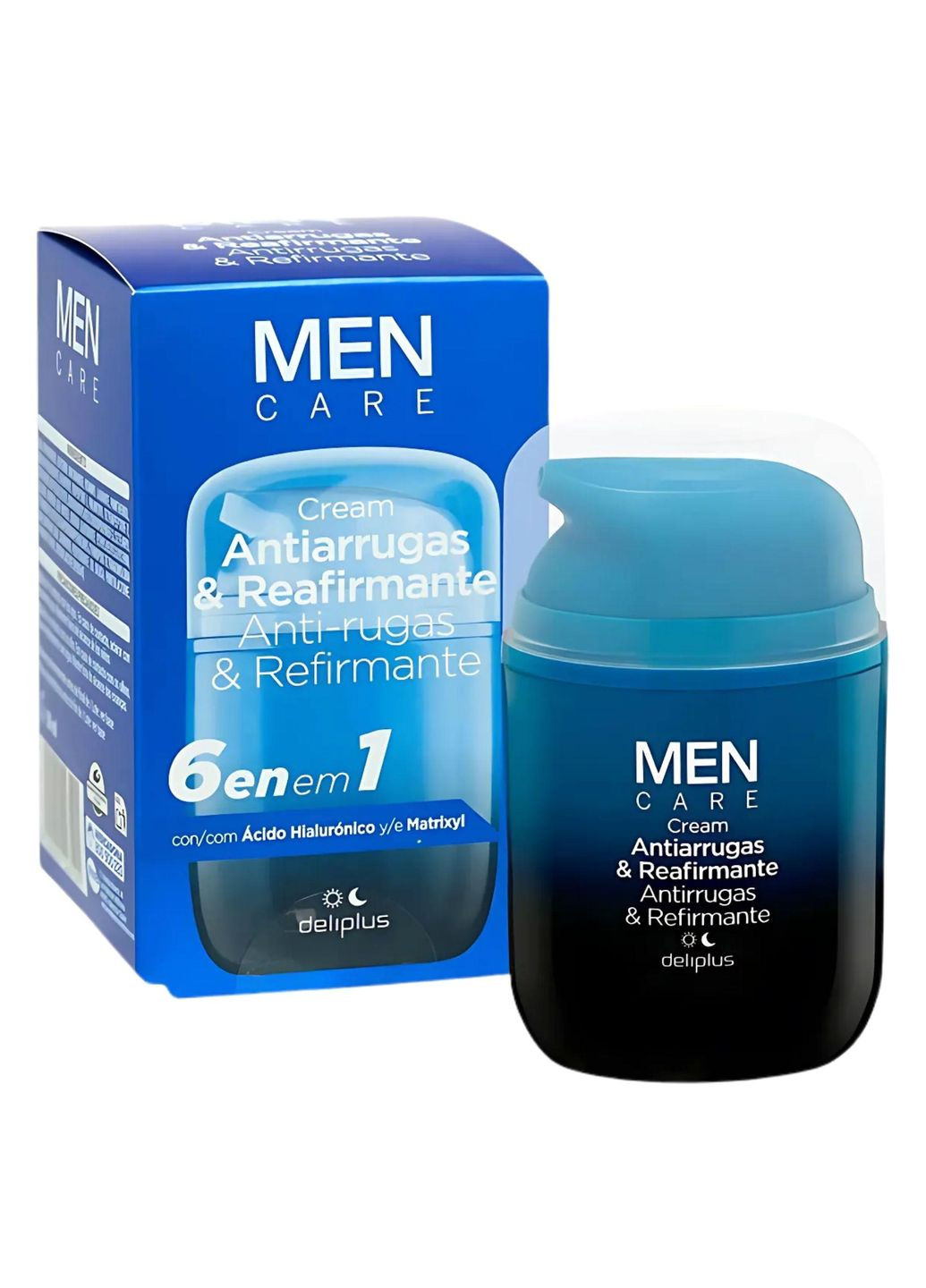 Мужской крем для лица против морщин 6 в 1 Men Antiarrugas & Reafirmante 50 мл. Deliplus (328082655)