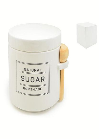 Банка для сахара "Organic" с ложкой 650 мл 11*11*15.5 см MC4056-S Stenson (326784668)
