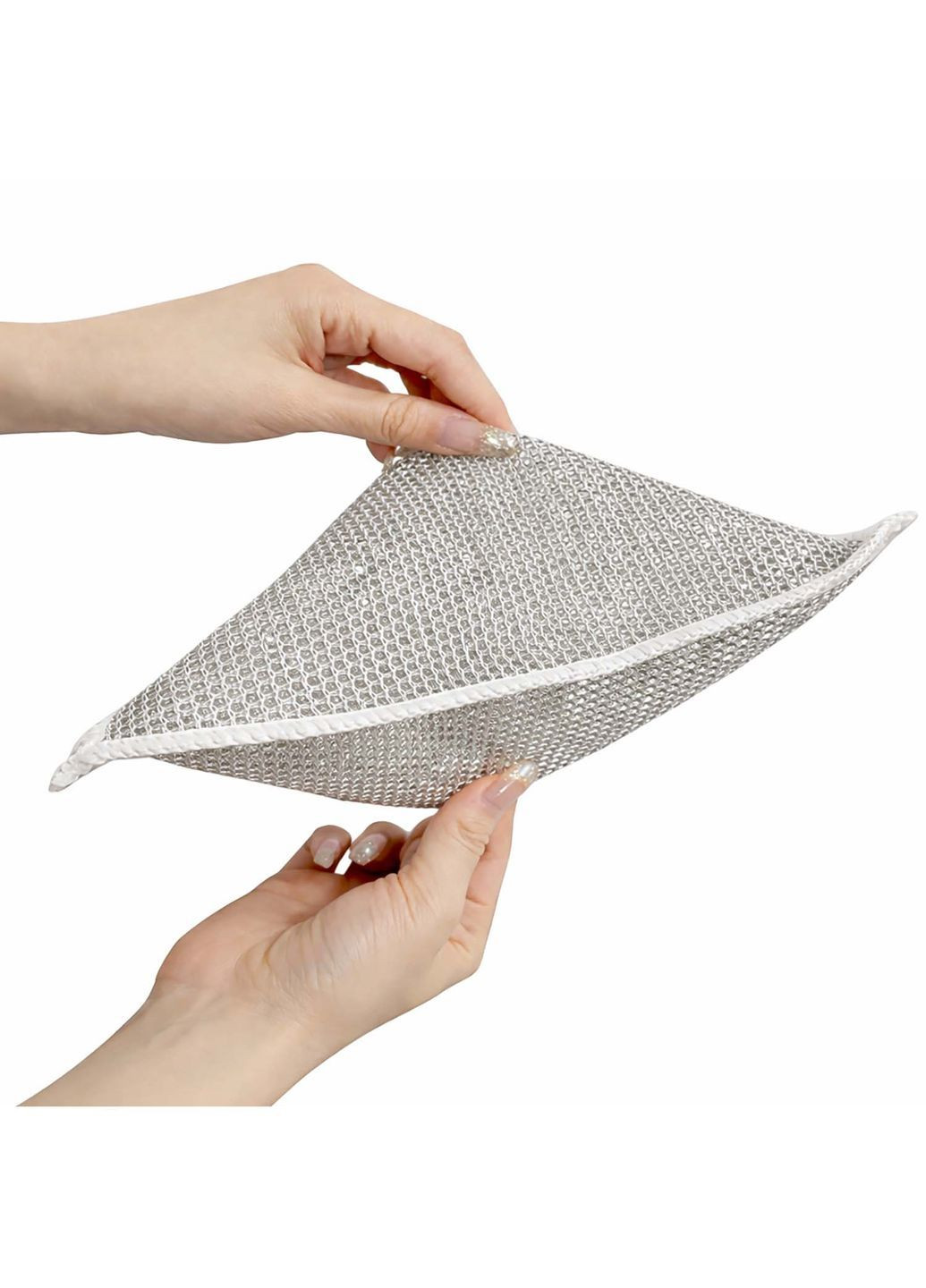 Двухслойные многоразовые металлические салфетки с абразивной поверхностью для посуды, стекла и мебели 20х20 см (5 штук) Kitchen Master (373679898)