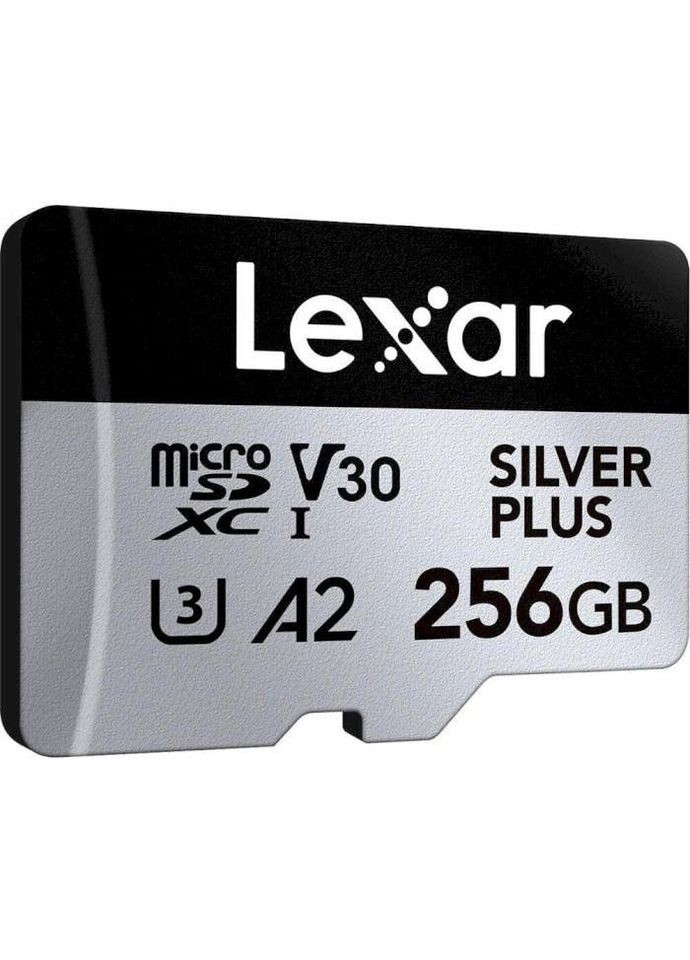 Карта памяти 256 GB microSDXC Professional Silver Plus UHS-I U3 V30 A2 Class 10 (LMSSIPL256G-BNANG) Lexar (362668544)