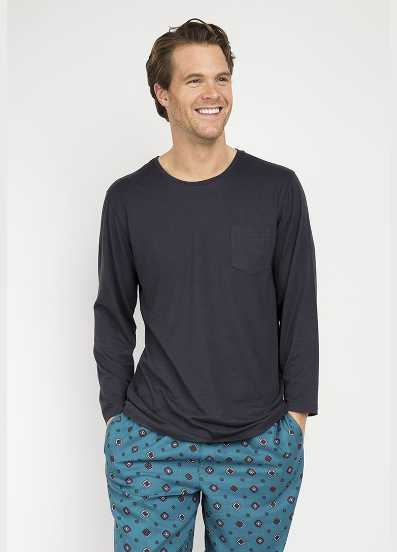 Серая футболка мужская lewis 6638 (5051877370869) Cyberjammies