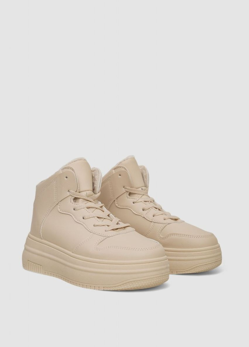 Кроссовки женские зимние на меху Ager 248RAM01 бежевые демисезоны (340052155)