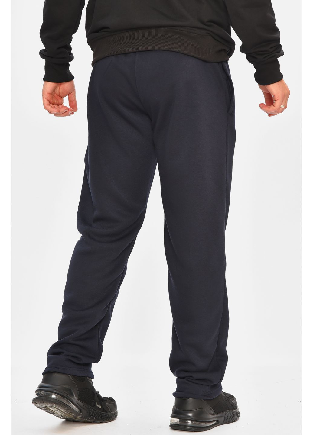 Темно-синие спортивные демисезонные прямые брюки Let's Shop