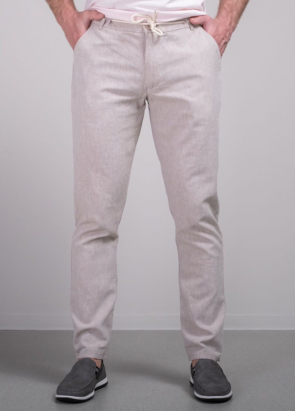 Бежевые демисезонные брюки Power