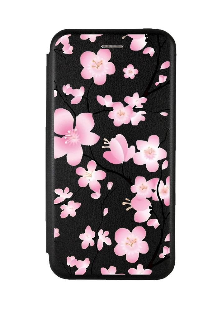 Чохол-книжка з малюнком для Xiaomi Redmi Note 9 Pro/9S/9 Pro Max Чорний:: Квітуча сакура (принт 282) G-Case (359483606)