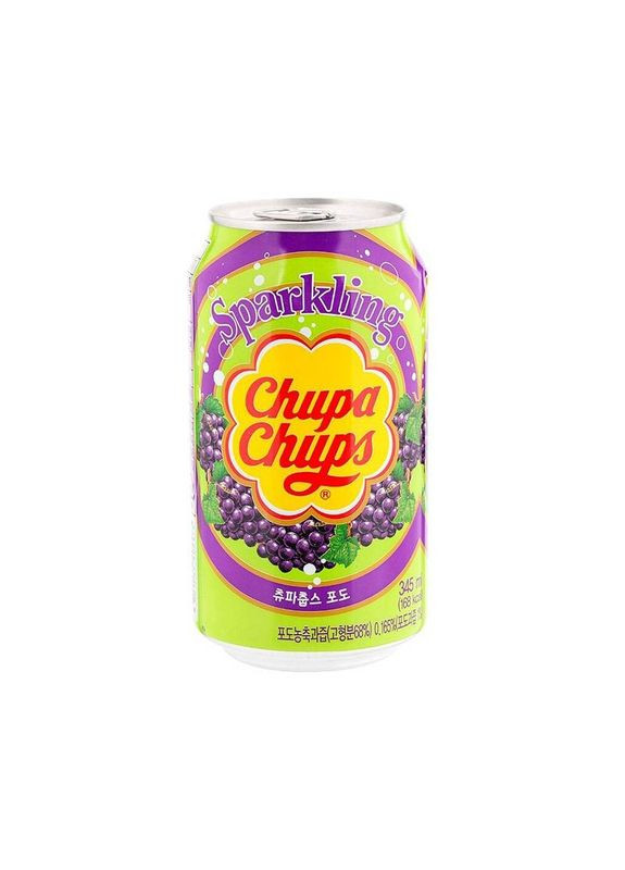 Напиток газированный со вкусом леденцов Виноград 0.345 л (ящик, 24 шт) Chupa Chups (362694416)
