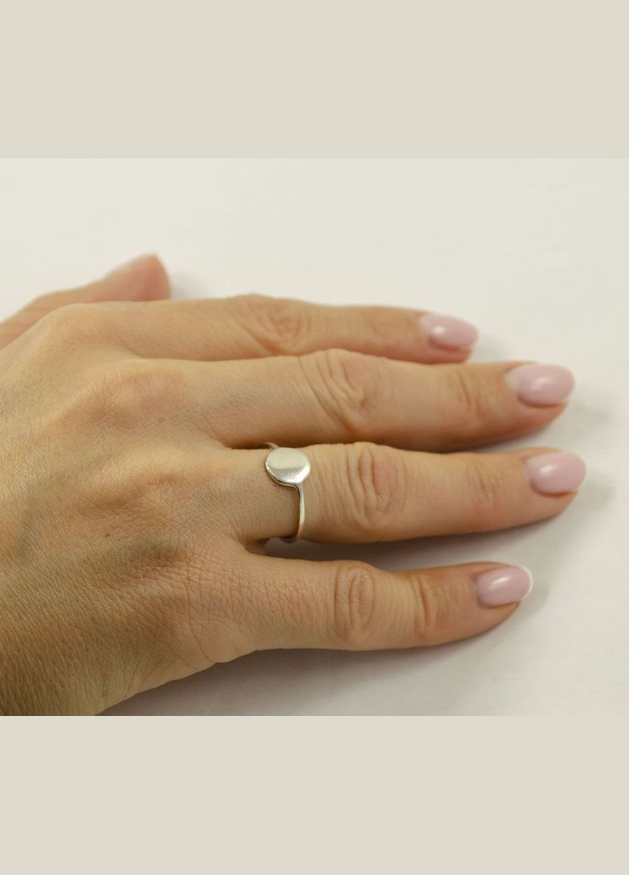 Кольцо минимализм с кругом 9055 SE, размер Maxi Silver (341539087)