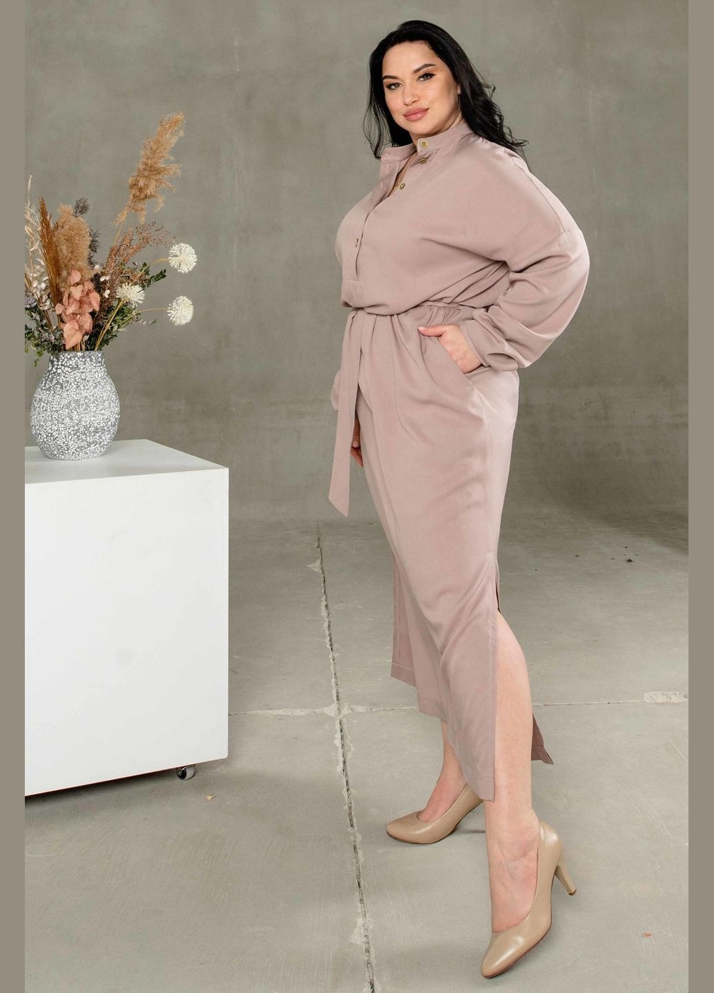 Бежевое кэжуал платье ри мари абена вл 0122 RiMari