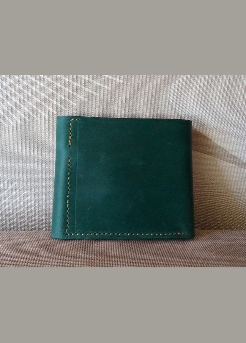 Шкіряний гаманець Dua ручної роботи натуральна шкіра на кнопках, зелений, 12*9 см No Brand (329746574)