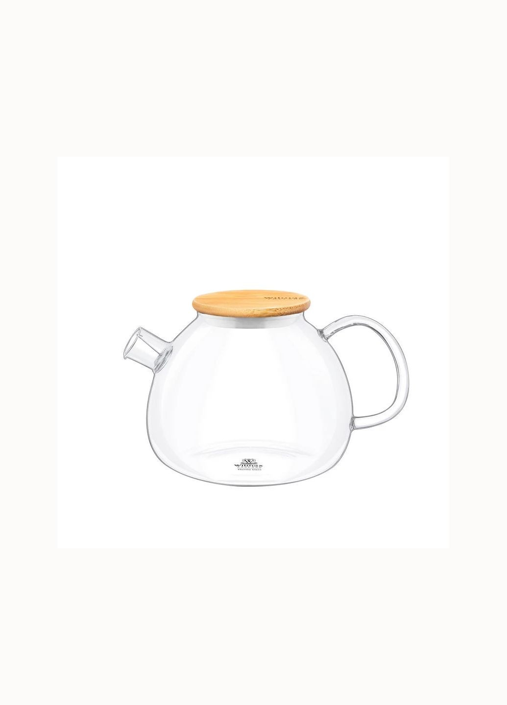 Заварочный чайник с фильтром спираль с бамбуковой крышкой Thermo 1200 мл (WL-888824/A) Wilmax (337128954)