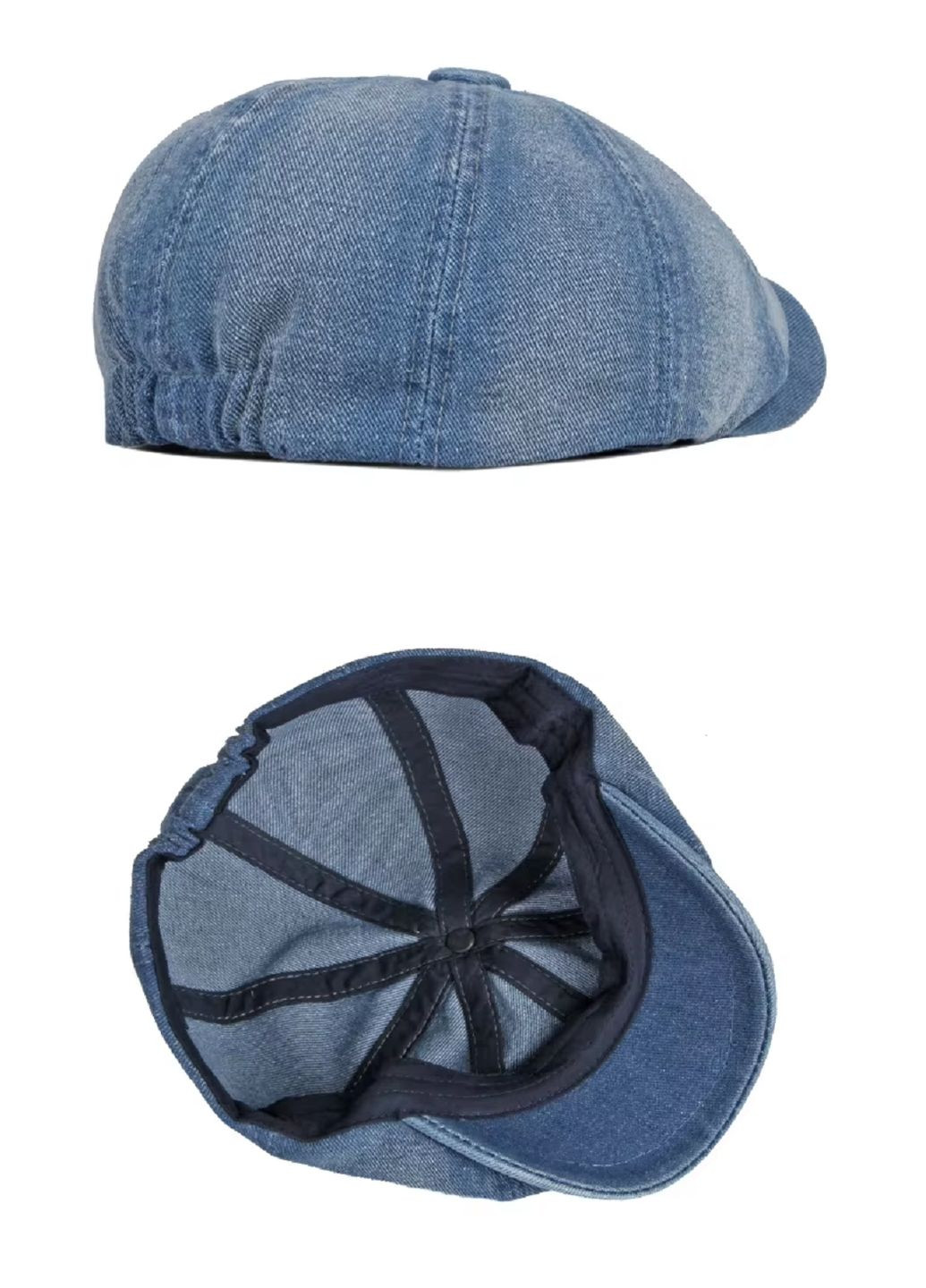 Модная Унисекс Джинсовая Кепка в Ретро Стили, Корейский дизайн, 55–59 см, Летняя кепка, деним для мужчин женщин подростков No Brand (338201972)