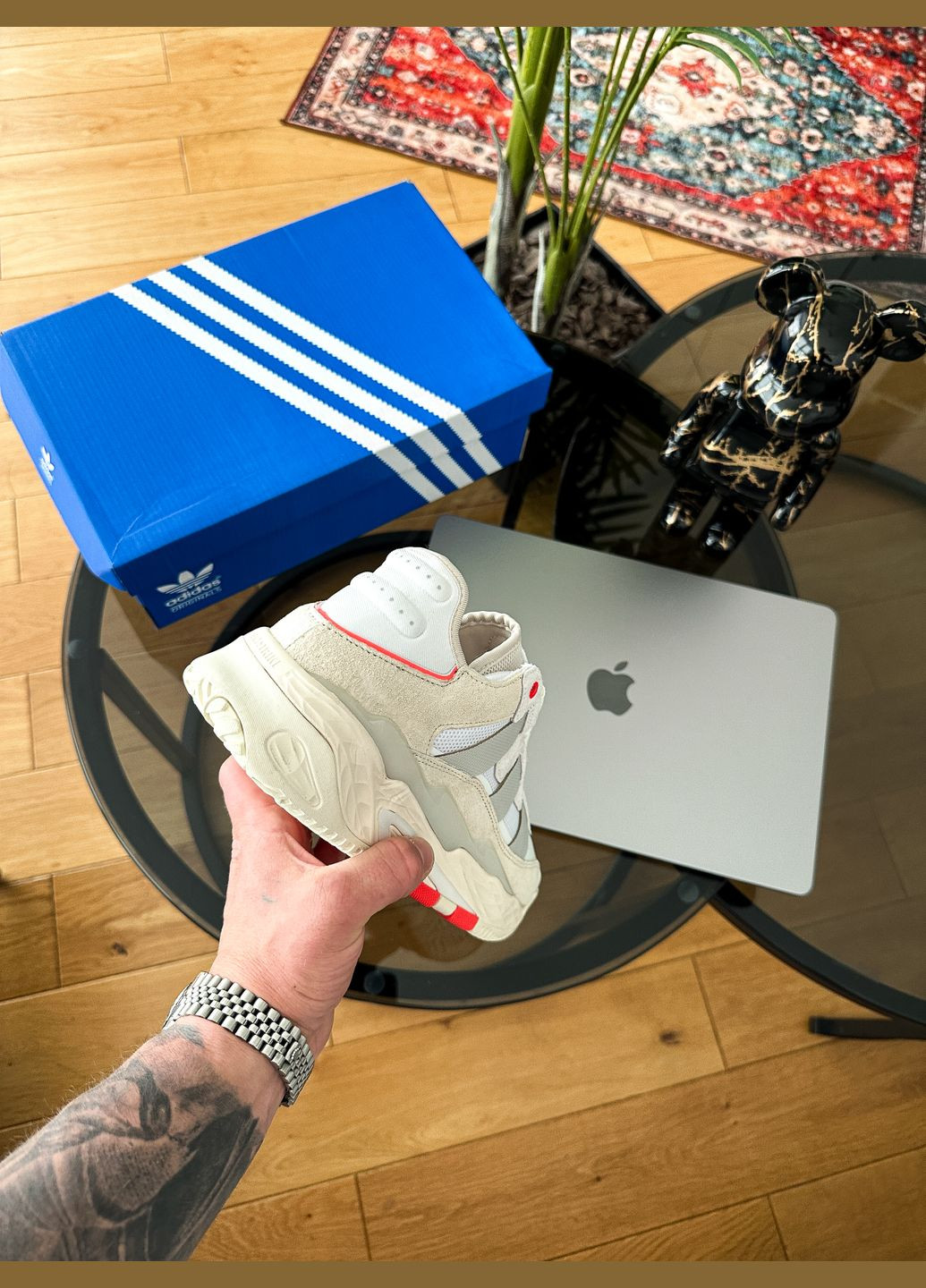 Бежеві Осінні кросівки чоловічі і жіночі adidas niteball beige gray | адідас найтбол бежеві сірі No Brand