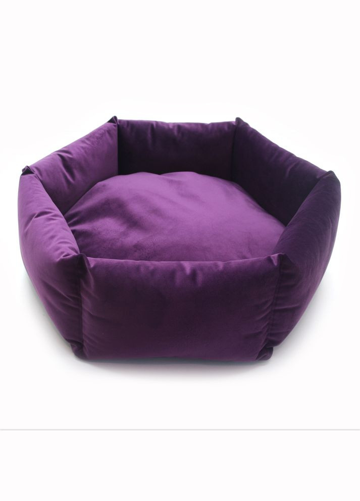 Лежак для маленьких собак и кошек шестиугольный Тедди фиолетовый №2 54х16 см Zoo-hunt (293516818)
