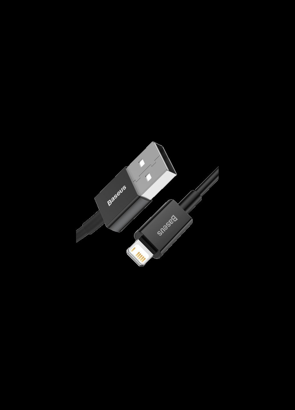Кабель Superior USB 2.0 to Lightning 2.4А 1M Чорний (CALYSA01) Baseus (279827193)