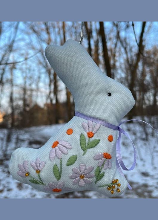 Набір для створення вишитої іграшки "Зайчики", 11х14 см, 2 шт No Brand (340486805)