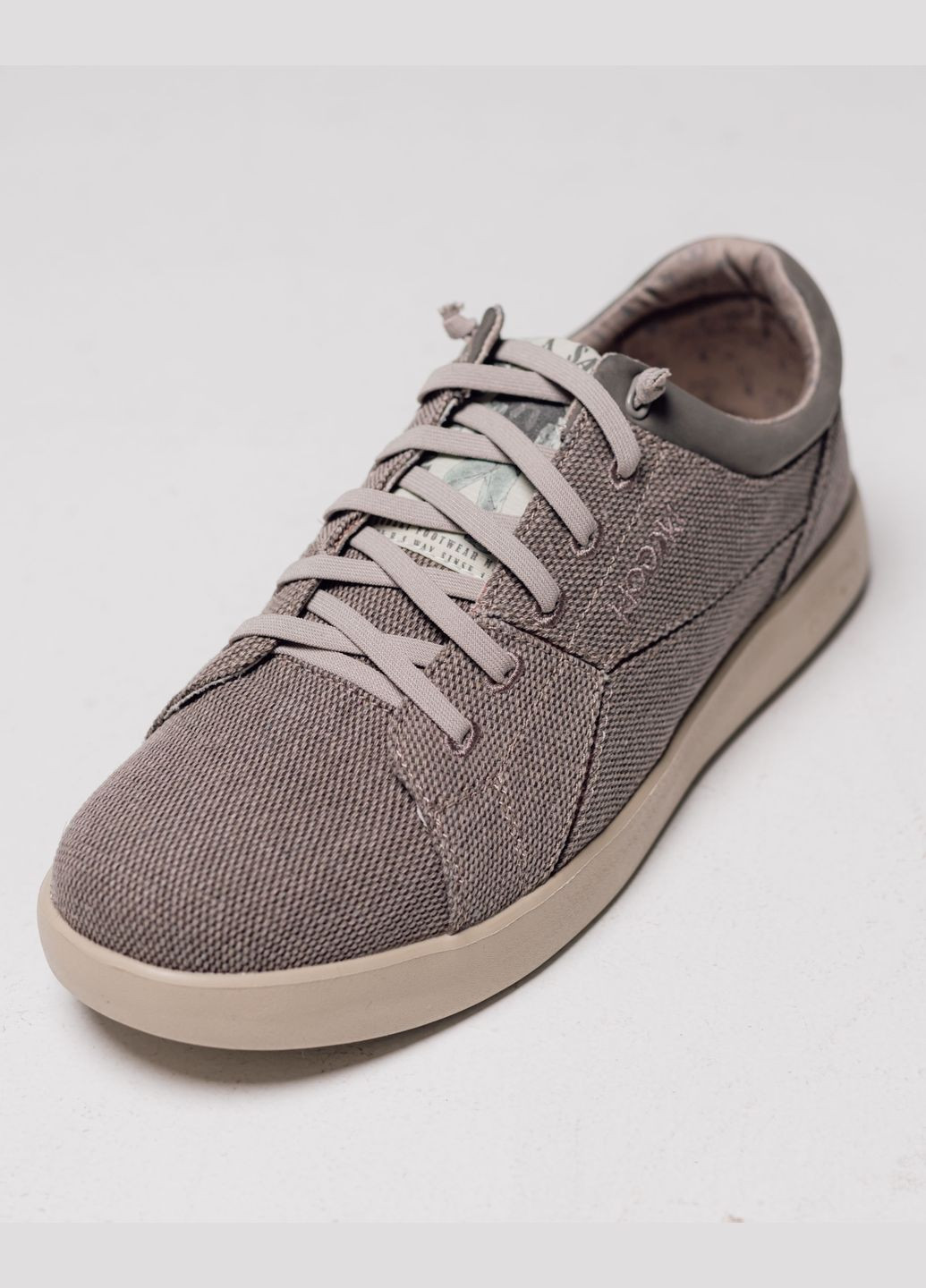 Серо-бежевые мокасины визон текстиль Hodaki