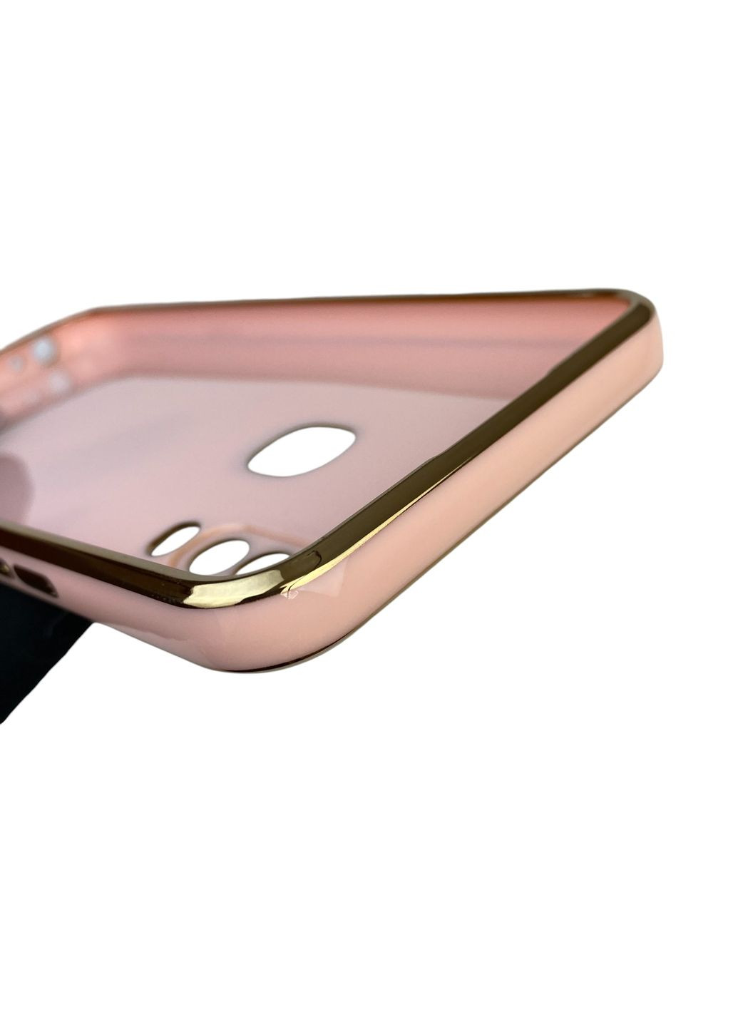 Чохол для Y11 з кільцем-підставкою із золотою окантовкою на віво у11 пудровий gs1 Vivo (366235143)