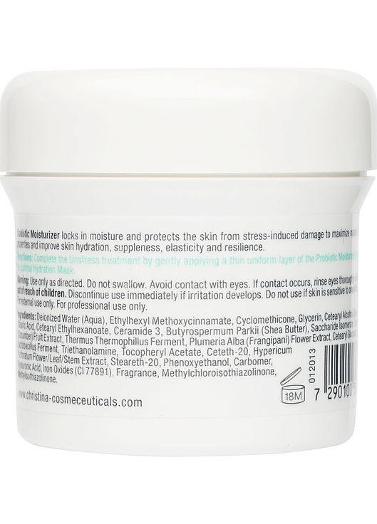Зволожувальний крем з пробіотичною дією (крок 9) Unstress Probiotic Moisturizer 150ml (292319-8222080) Christina (368639383)
