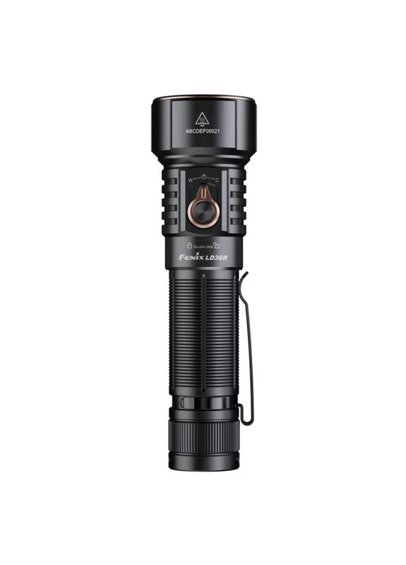 Ліхтар LD36R (3хLuminus SFT25R Gen2 + 3хRGB, 3600 люмен, 14 реж., 1x21700, USB-C), чорний, IP68, акумулятор 6000 мАг Fenix (394237218)