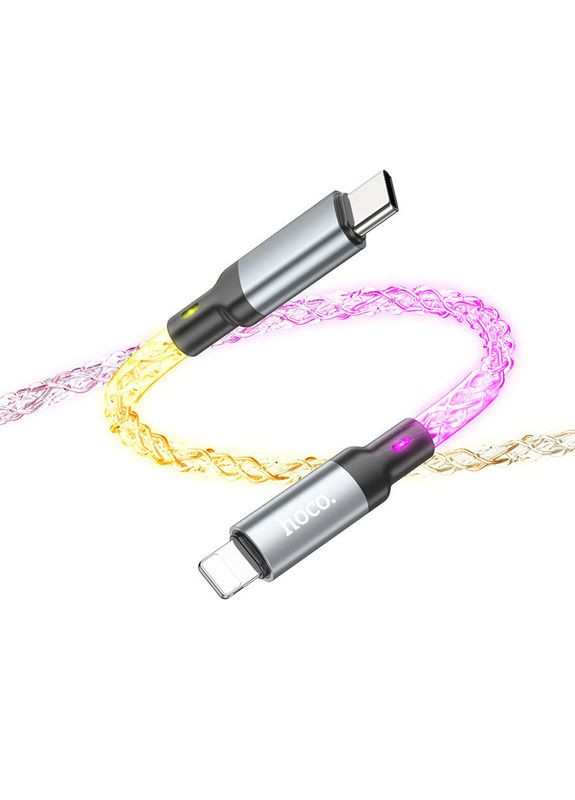 Кабель для зарядки Lightning Type-C для iphone / дріт, шнур тайп сі на лайтнінг зарядний кабель для айфона 1м Hoco (356098752)