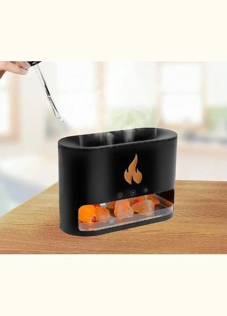 Увлажнитель воздуха с ночником/соляной лампой 3в1 Черный Flame 101 (303835200)