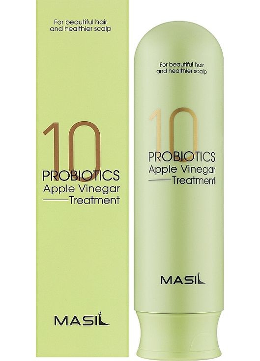 Бальзам для волосся проти лупи з яблучним оцтом 10 Probiotics Apple Treatment 300ml (1300372-31020534) MASIL (368607091)