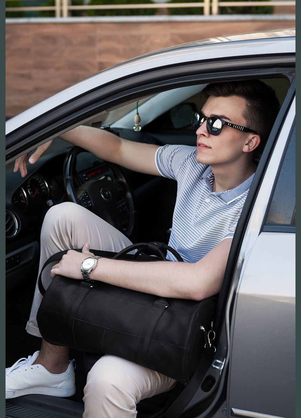 Шкіряна сумка Harper чорна Crazy Horse (A-026471) BlankNote (327874051)