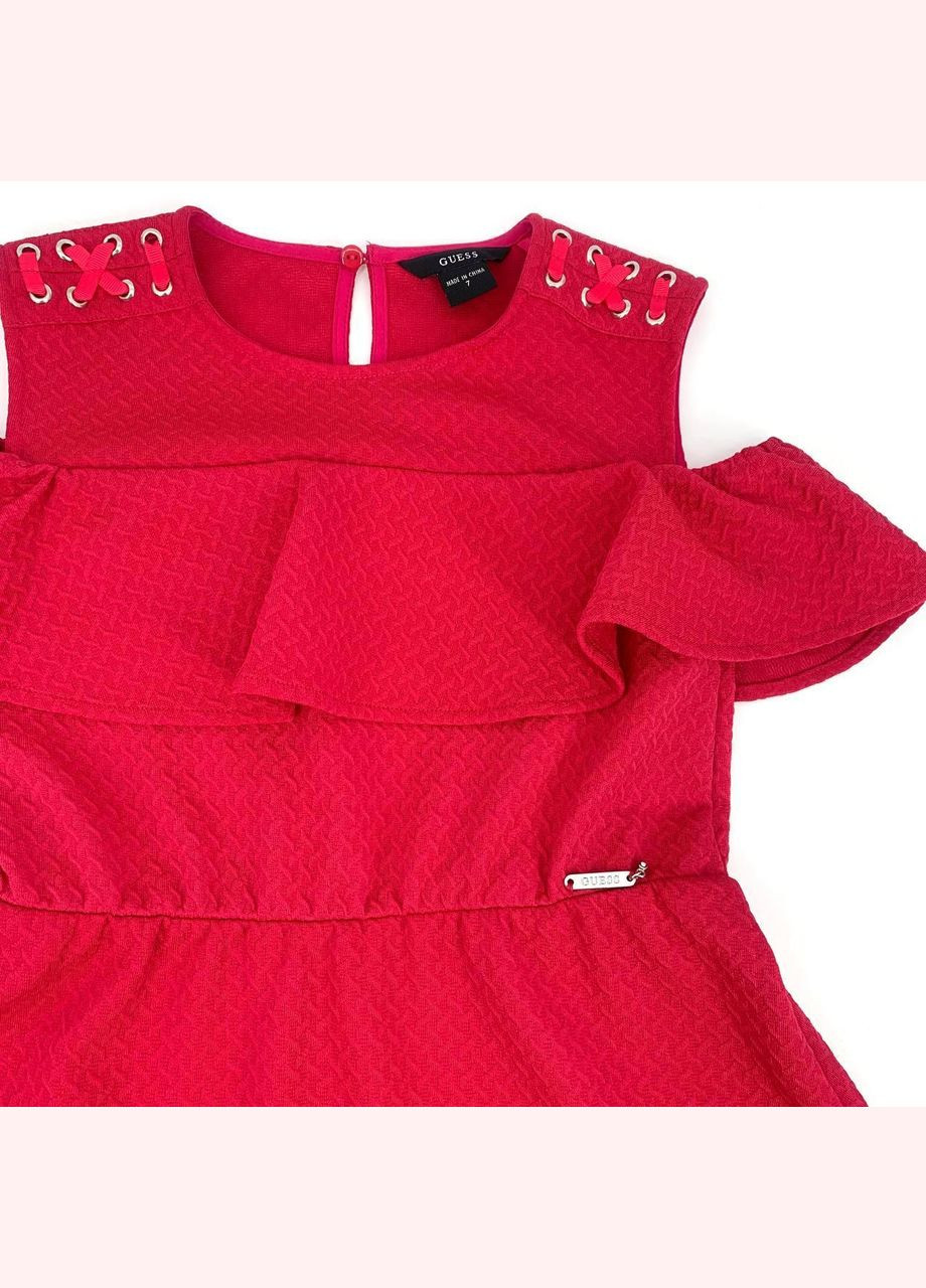 Малиновое платье guess, ст. j91k02k84k0/elrs, 10 лет, 140 см GUESS KIDS (351430427)