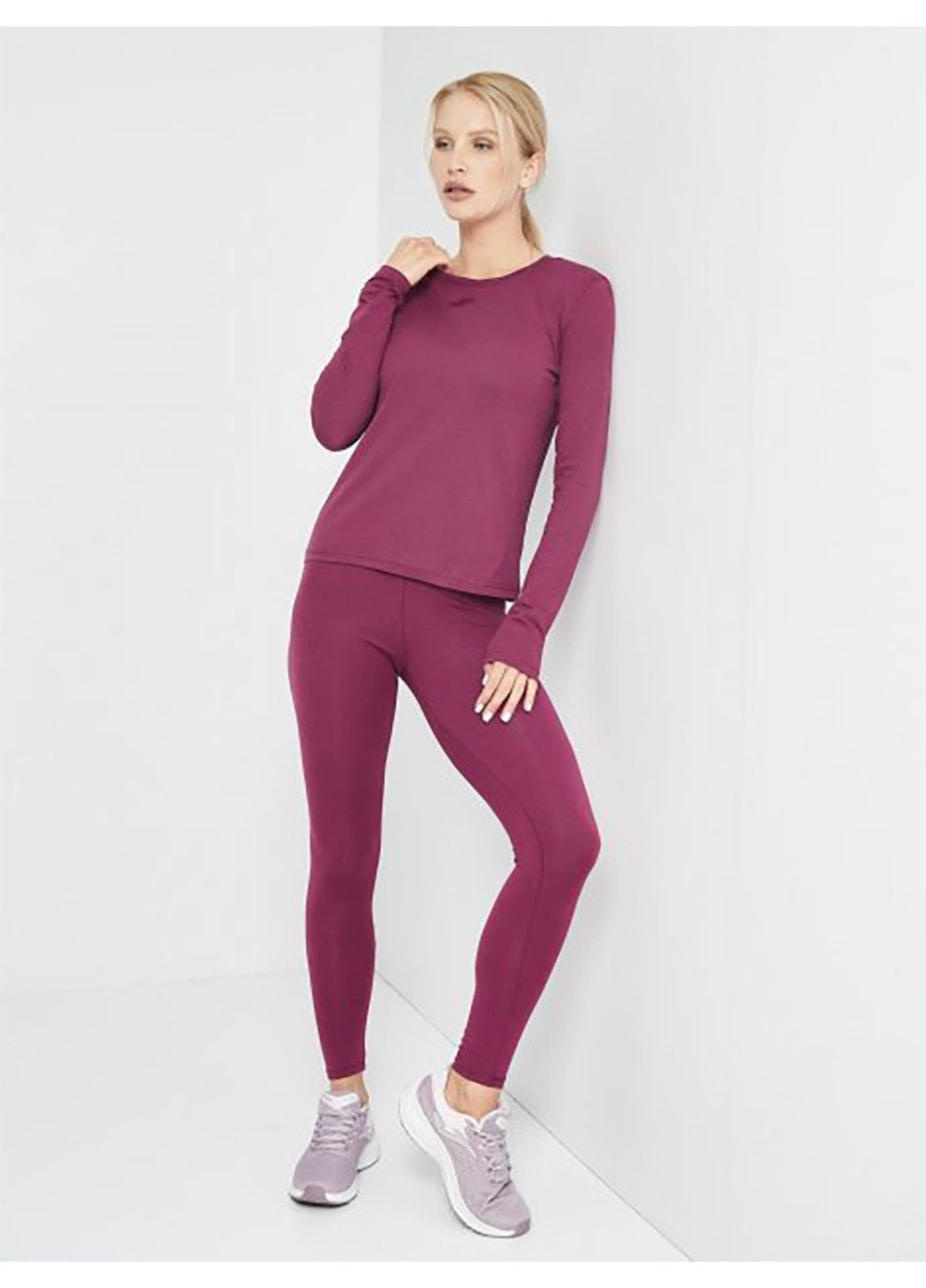 Жіночий лонгслів ORGANIC Бордовий Joma (333958596)