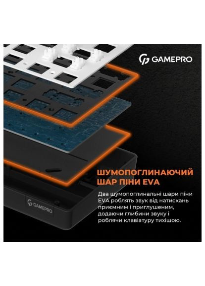 Клавіатура MK130G Pro Outemu Red Switch Hot-Swap 60 RGB USB/Wireless/Bluetooth Black (MK130G Pro) GAMEPRO MK130G Pro Outemu Red Switch Hot-Swap 60 RGB USB/W (358066559)