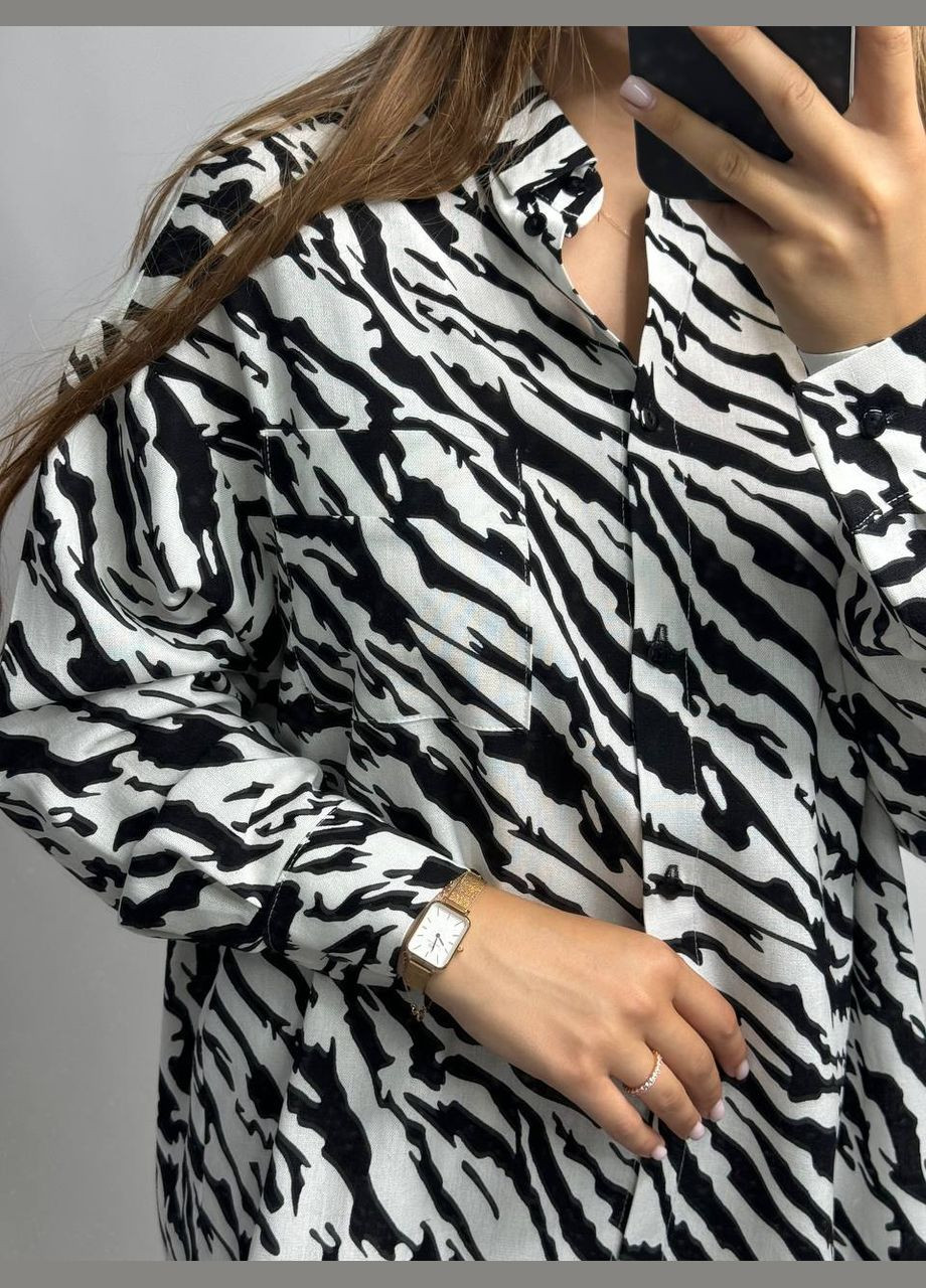 з сорочкою і шортами — літній вільний комплект з довгим рукавом і кишенями No Brand Лляний жіночий костюм (333342428)