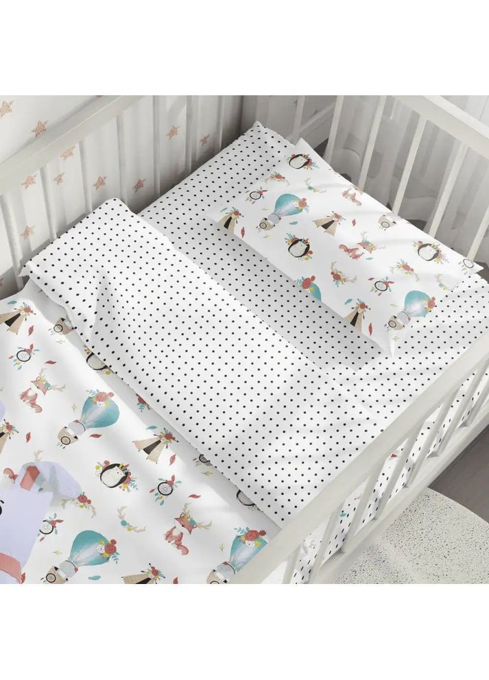 Детский комплект постельного белья, одеяло 140*105 см, наволочка 40*60 см, Лесные зверушки ТЕПИК Белый (20850140105) ТЕП (365851656)