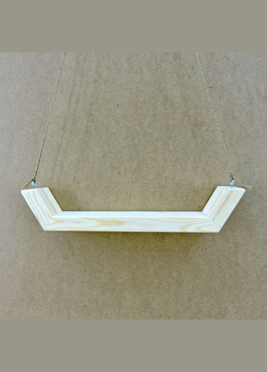 Полиця настінна для квітів з дерева Редонда бланже (ЦВС-004601) No Brand (328224857)