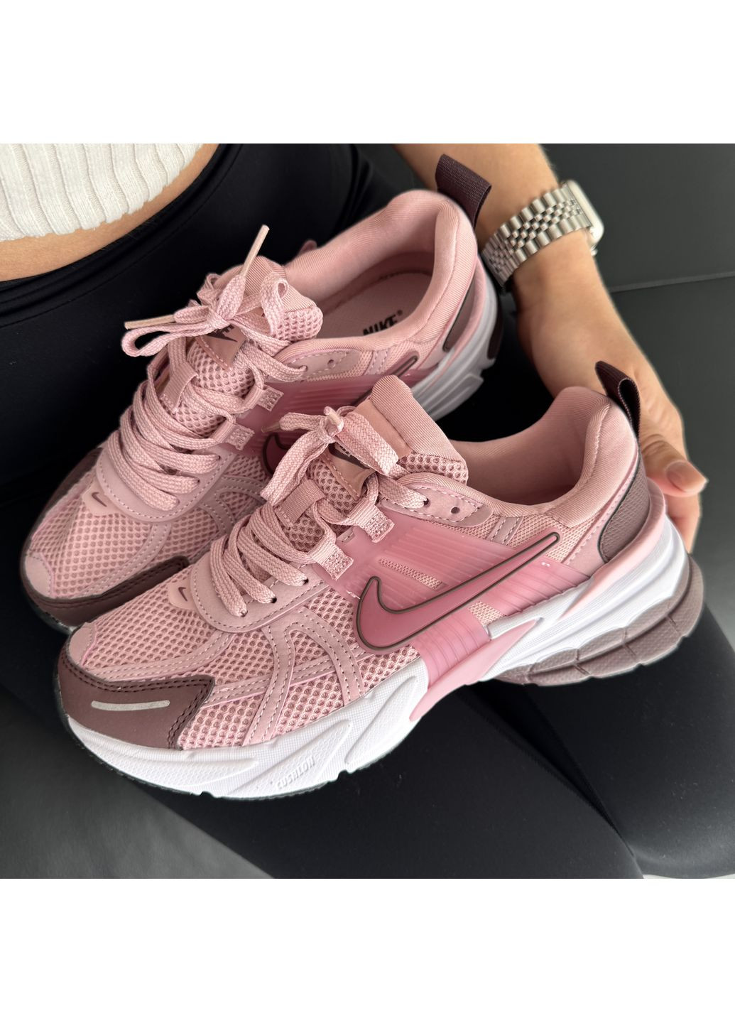 Кроссовки женские Nike V2K Runtekk Pink Bordo | Найк В2К Рантекк розовые No Brand розовые демисезоны (371770592)