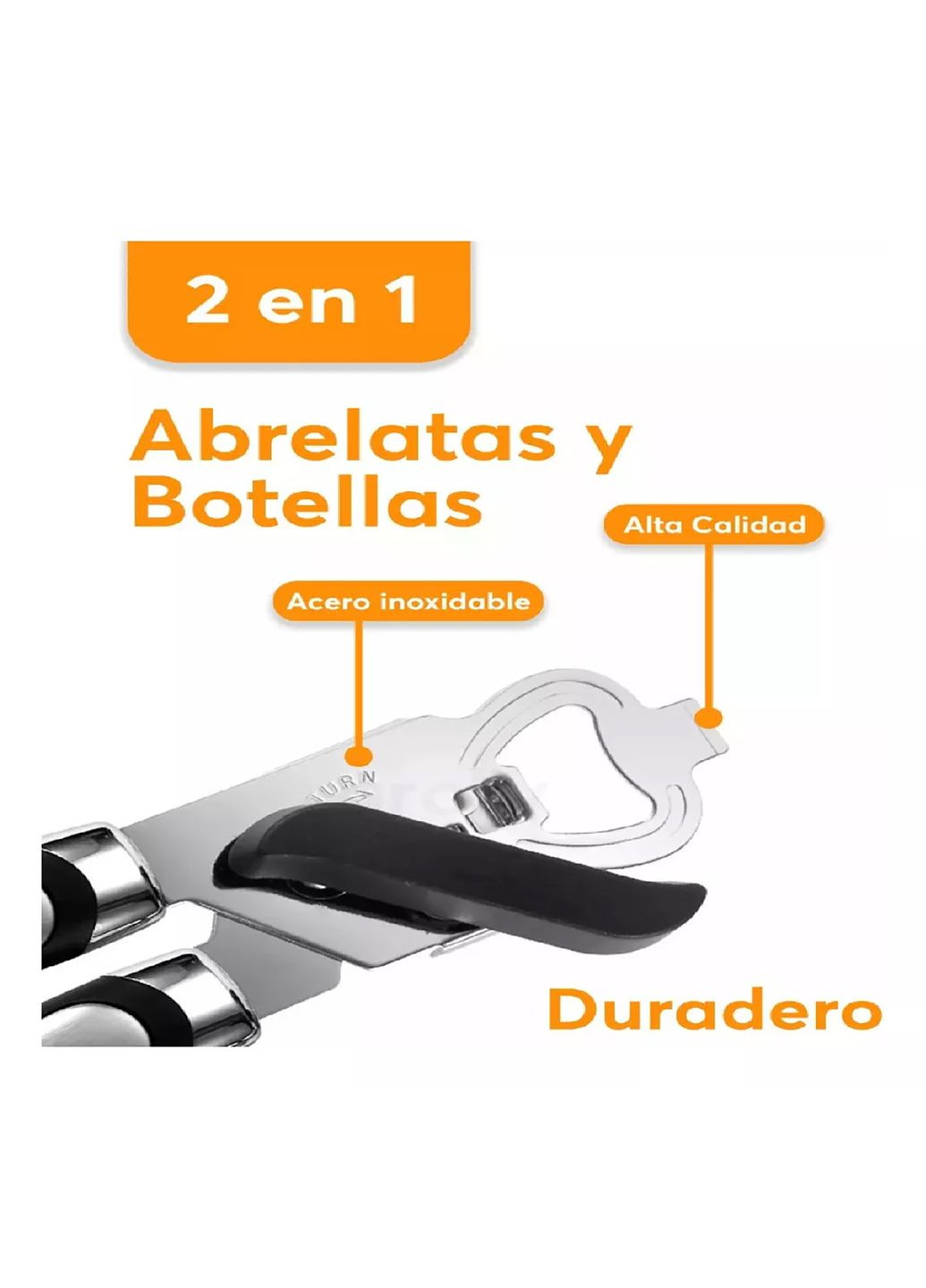 Консервный нож открывалка для консерв и бутылок 2в1 консервооткрыватель нержавеющая сталь пластик 23 см Kitchen Master (304266850)