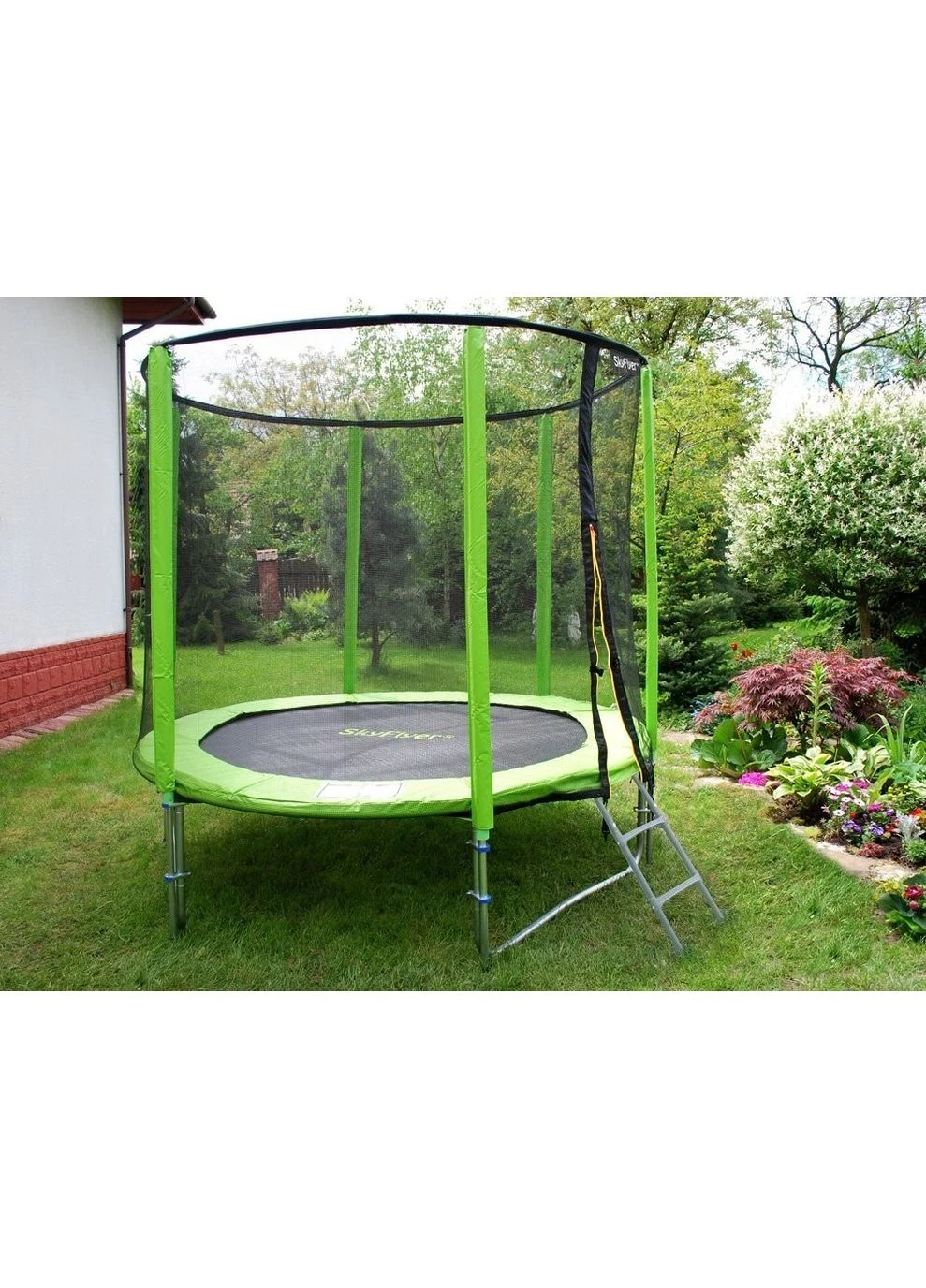 Батут садовый Ring 2 в 1 8 футов 244 см Green TR0028 SkyFlyer (363258073)