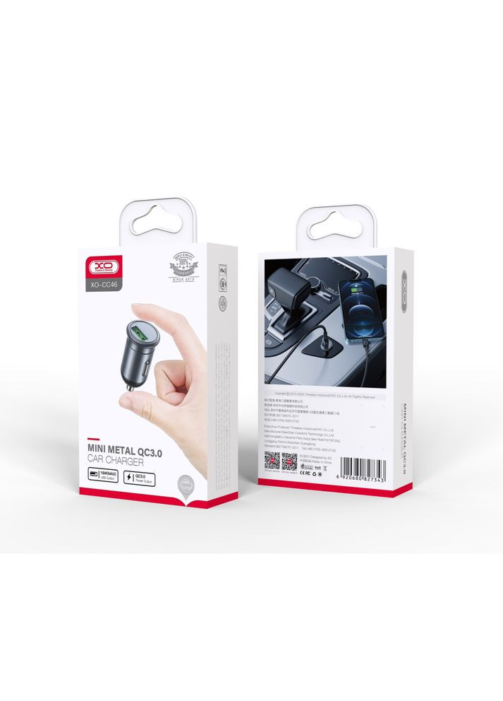 ОЗУ CC46 QC3.0 18W Gray XO (297453209)