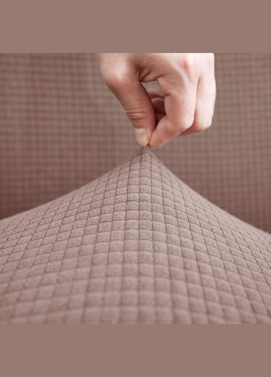 Чехлы на табурет квадратные 2 шт Corn Fleece капучино, на резинке (85181) Love You (334714181)