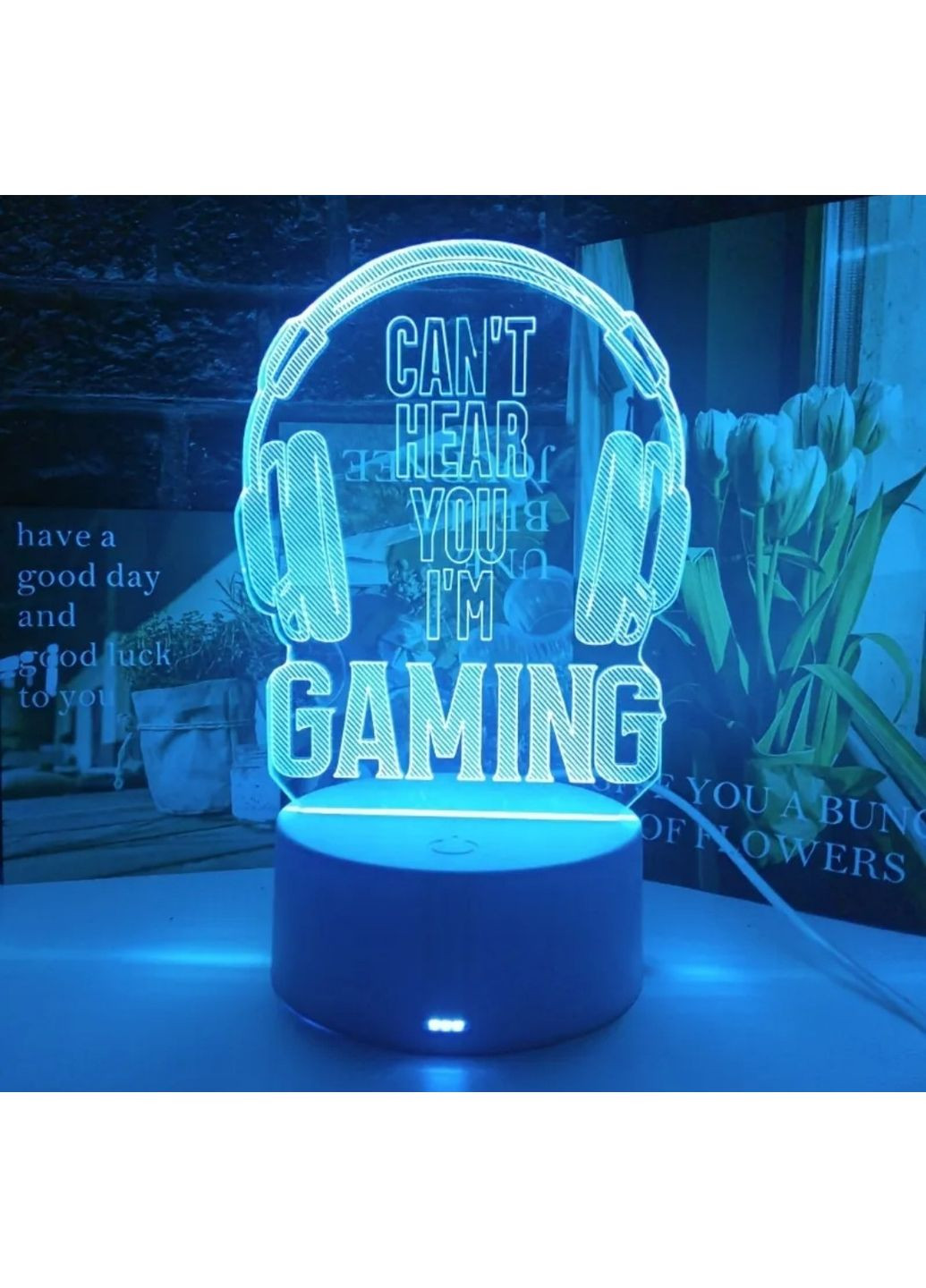 Настольный LED ночник для геймера с подсветкой RGB и USB-кабелем. No Brand (358694006)