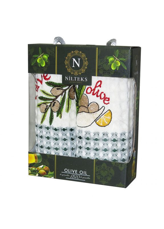 Nilteks набор полотенец кухонных roma - оливка-01 35*50 (2 шт) зеленый производство -