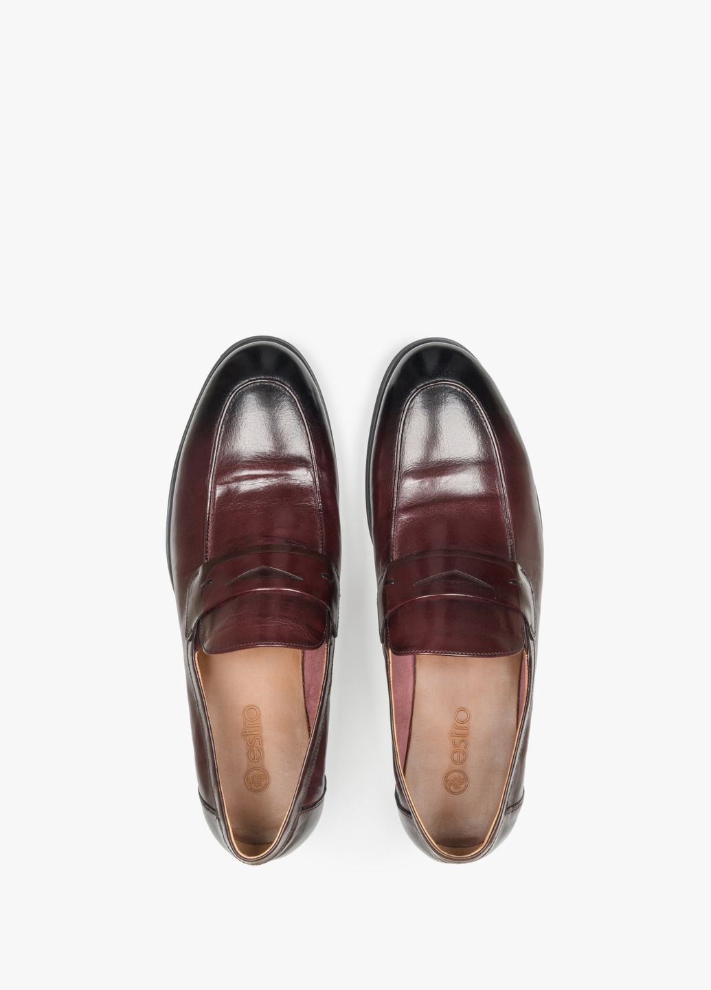 Коричневые лоферы, цвет коричневый Estro
