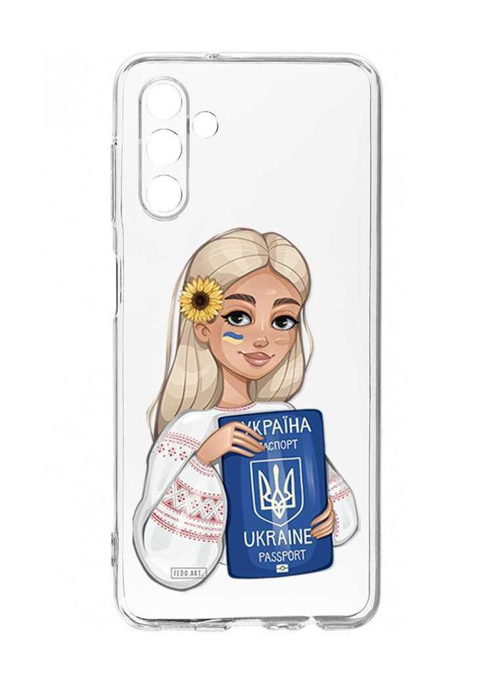 Прозорий чохол на Samsung Galaxy A35 5G (A356):: Дівчина з паспортом (принт 13) CASE CONTROL (360708917)