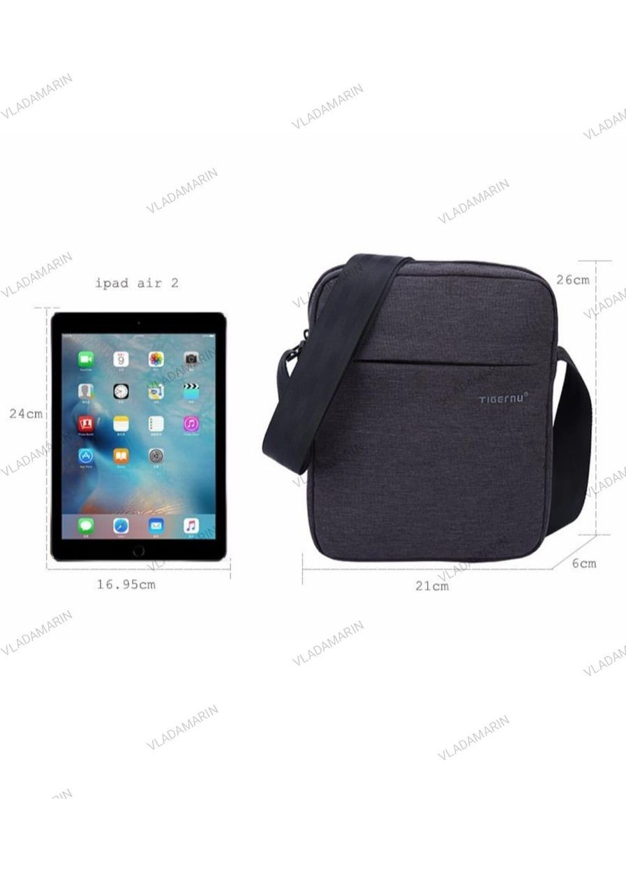 Мужская сумка через плечо, молодежная городская сумка(планшет до 9,6") темно Tigernu (370639488)
