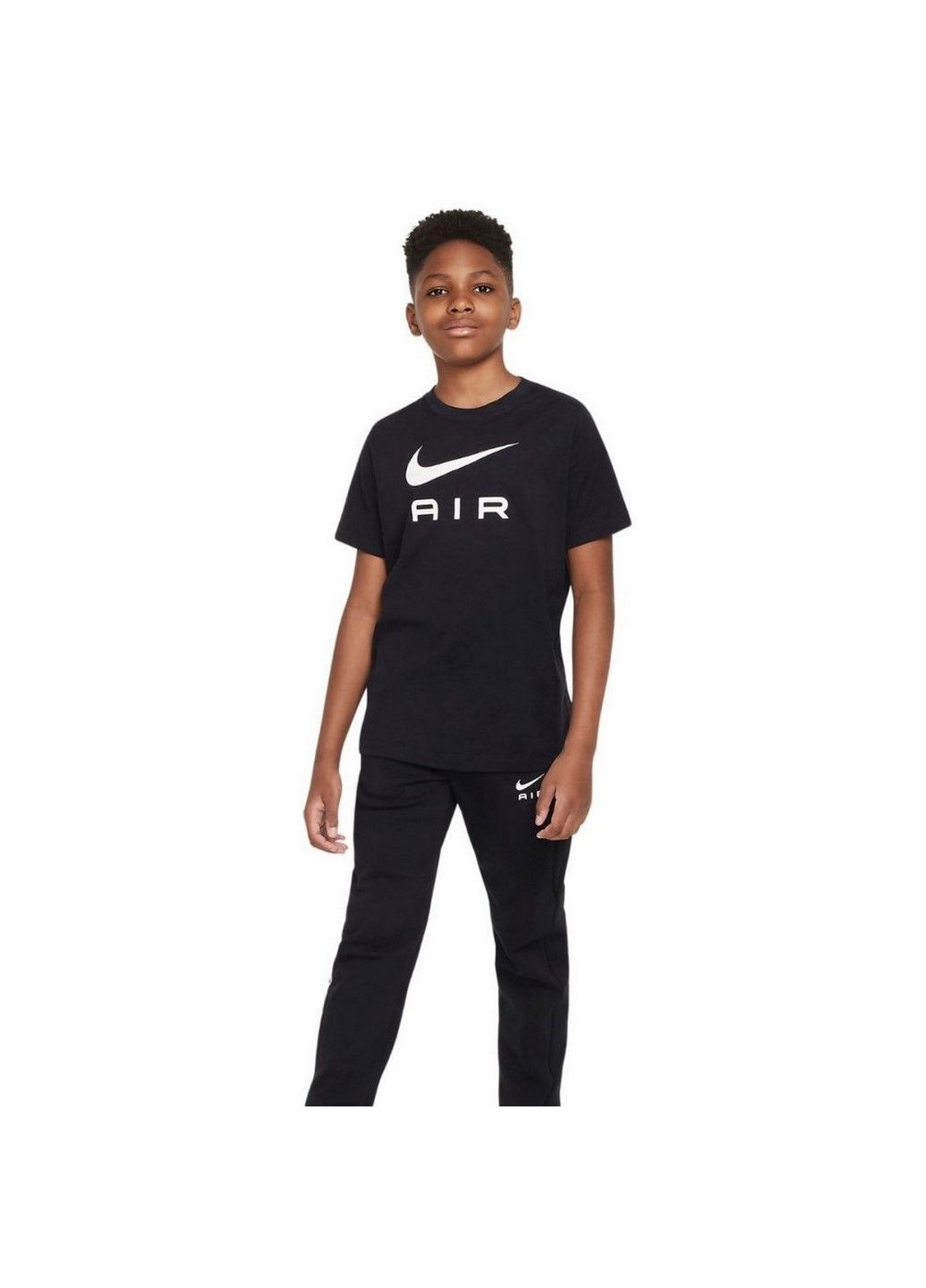 Чорна демісезонна футболка дитяча k nsw tee air dv3934-010 Nike