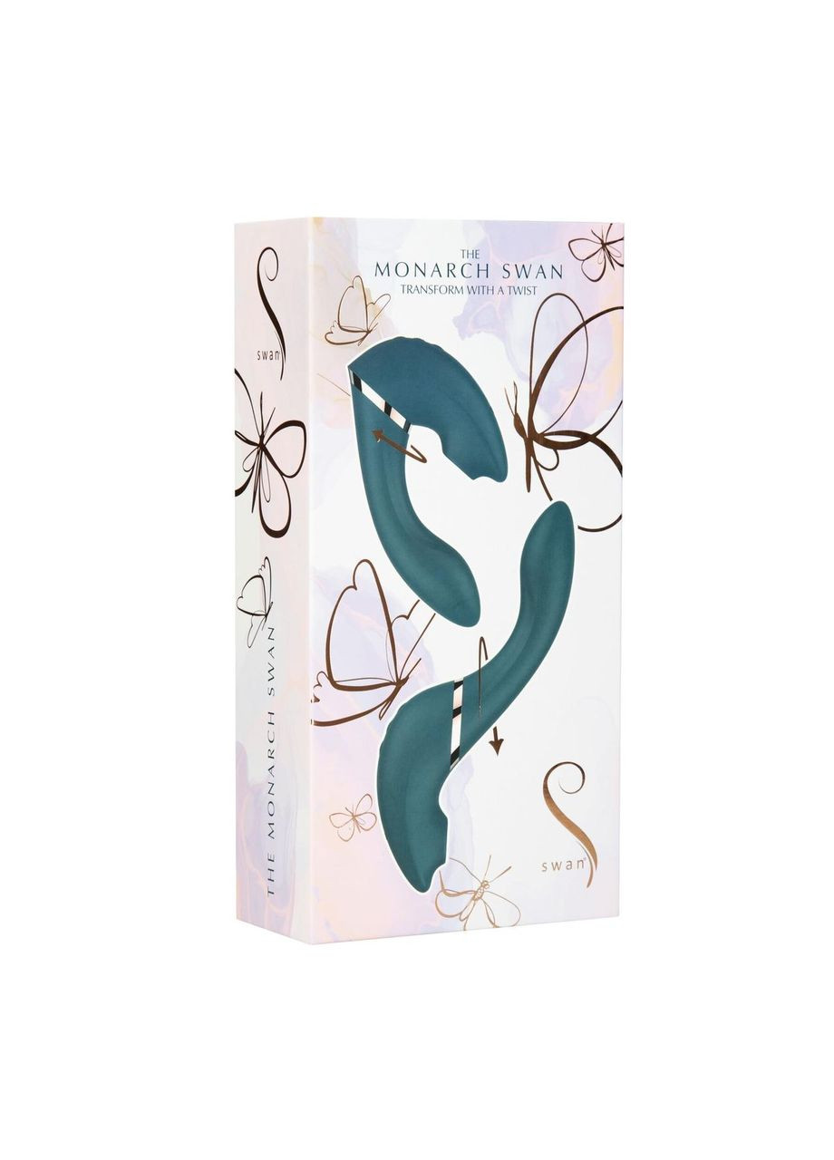 Багатофункціональний вібратор з вакуумною стимуляцією The Monarch Teal Swan (303878920)